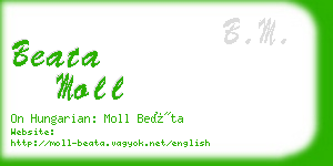 beata moll business card